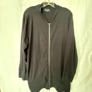 Eileen Fisher Zip Front Tunic Length Knit Jacket